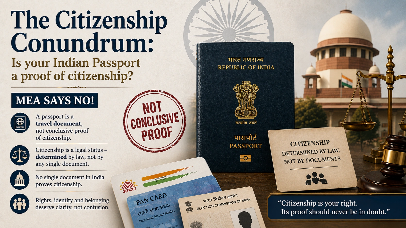 The Citizenship Conundrum: Is your Indian Passport a proof of citizenship? MEA says no!
