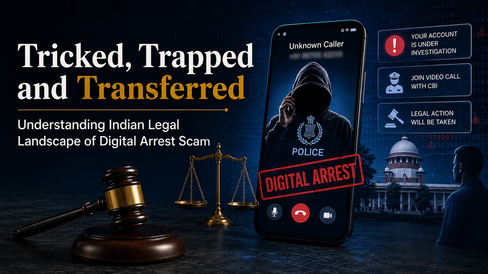Tricked, Trapped and Transferred: Understanding Indian Legal Landscape of Digital Arrest Scam